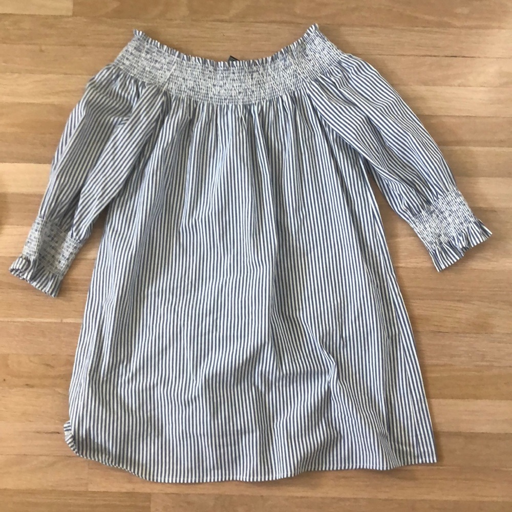 Striped off shoulder dress